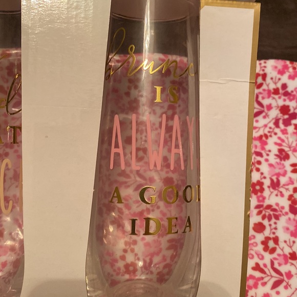 Set of 2 champagne flutes Brunch themed - Picture 4 of 5